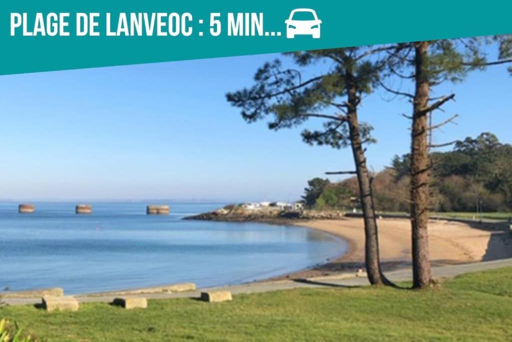 Ti Glas - La Maison Bleue Lanveoc Bagian luar foto