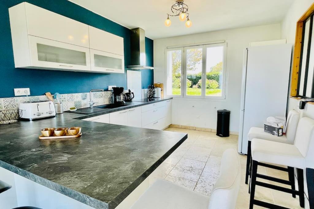 Ti Glas - La Maison Bleue Lanveoc Bagian luar foto